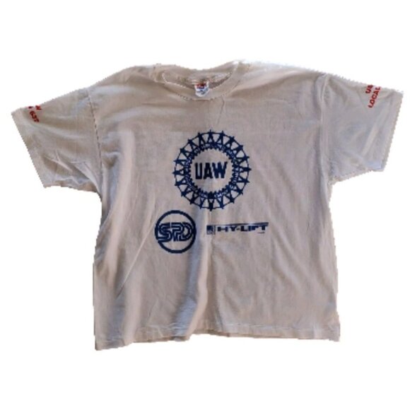 Hanes UAW Local 1071 & 637 Muskegon Michigan USA Hy-Lift SPD XL T-Shirt - Picture 1 of 8